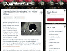 Tablet Screenshot of apmforum.com